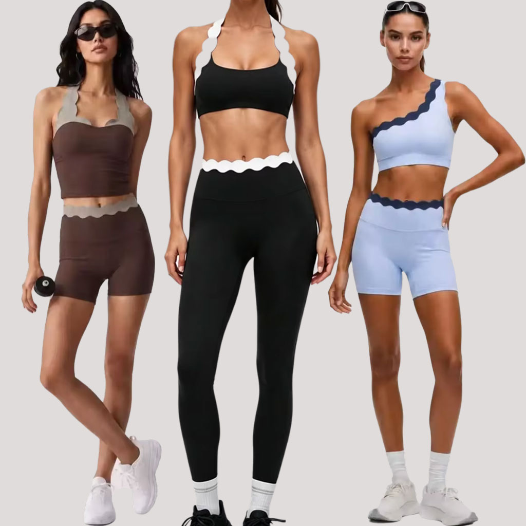 Lace Bralette Set - Conjunto de Yoga Feminino de 2