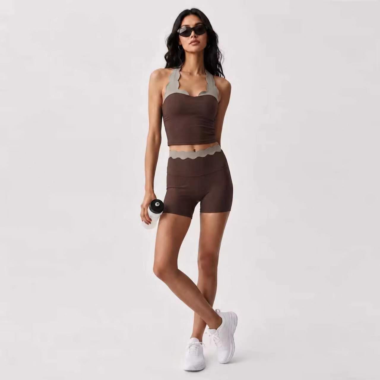 Conjunto de Yoga Feminino de 2 - Lace Bralette Set avaliação e preço