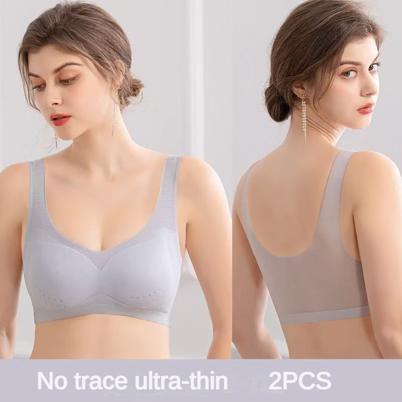 2PCS Sutiã Sexy Lingerie Plus  - Sleep Bra Bralette avaliação e preço